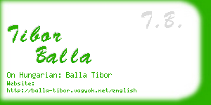 tibor balla business card